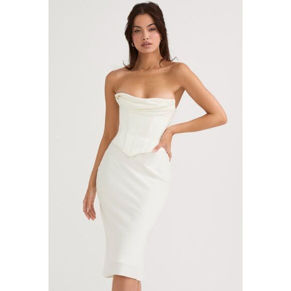 House of CB White Strapless Dress - Picture 1 of 15